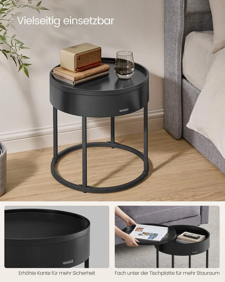 VASAGLE Couchtisch 2er Set Satztisch Wohnzimmer Versteckter Stauraum - Bild 5