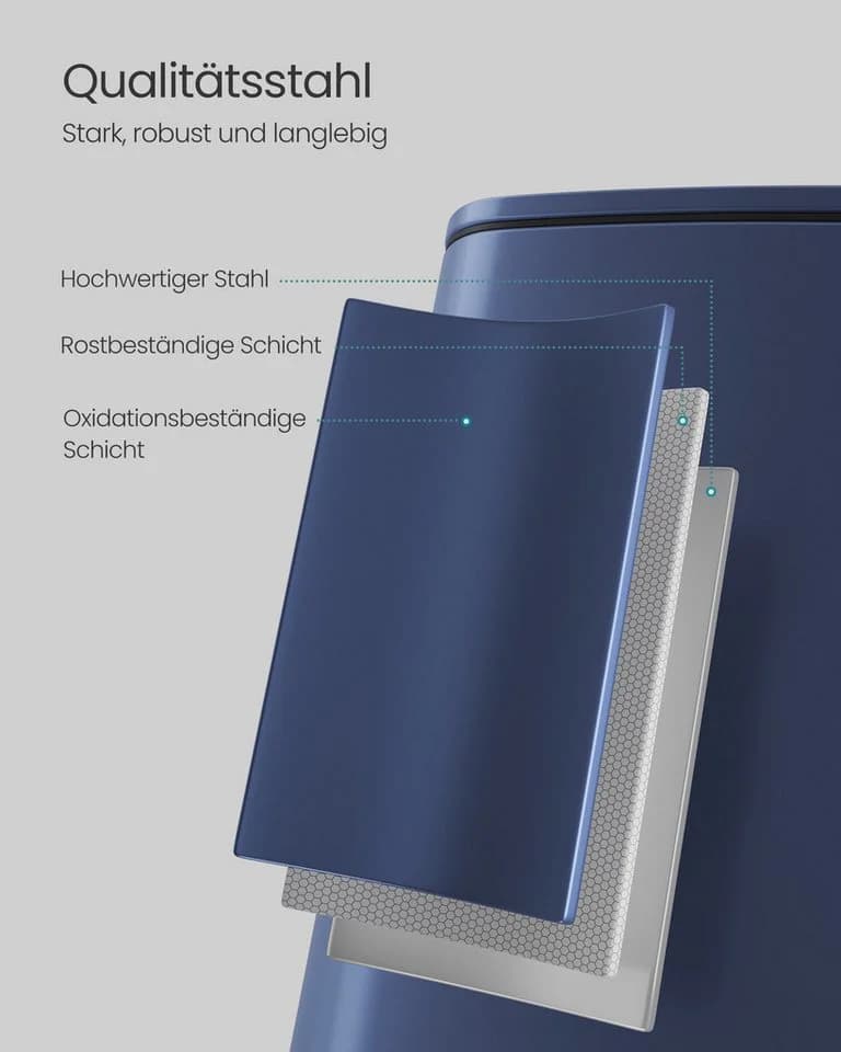 SONGMICS Tretmülleimer 20L Softclose Stahl - Bild 5