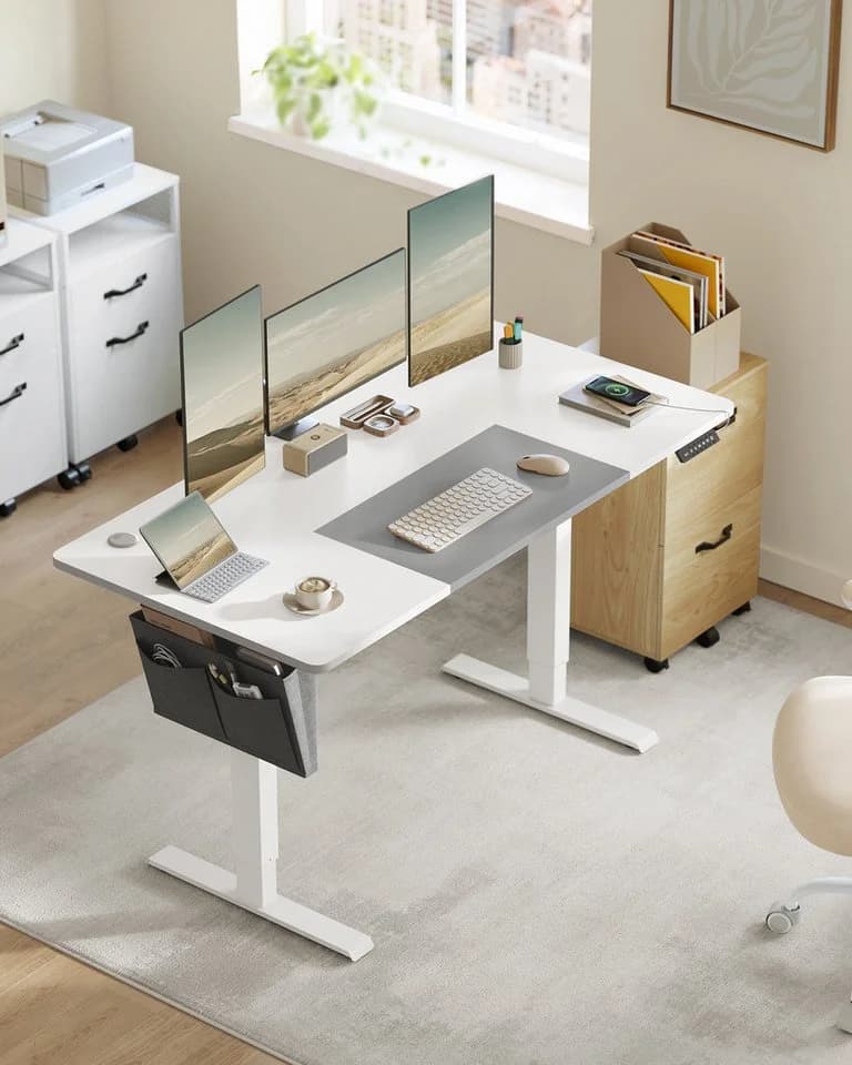 SONGMICS Schreibtisch Höhenverstellbar Elektrisch USB-C 180 cm