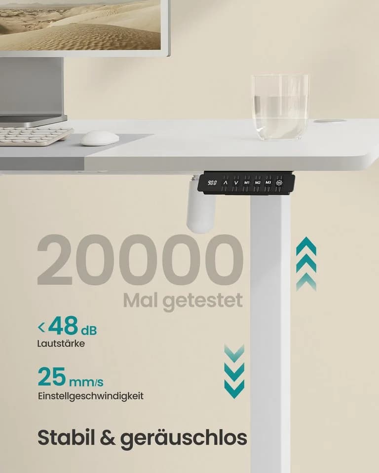 SONGMICS Schreibtisch Höhenverstellbar Elektrisch USB-C 180 cm - Bild 3