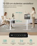 SONGMICS Schreibtisch Höhenverstellbar Elektrisch USB-C 180 cm Bild 4
