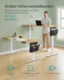 SONGMICS Schreibtisch Höhenverstellbar USB-C Organizer 180 cm Bild 4