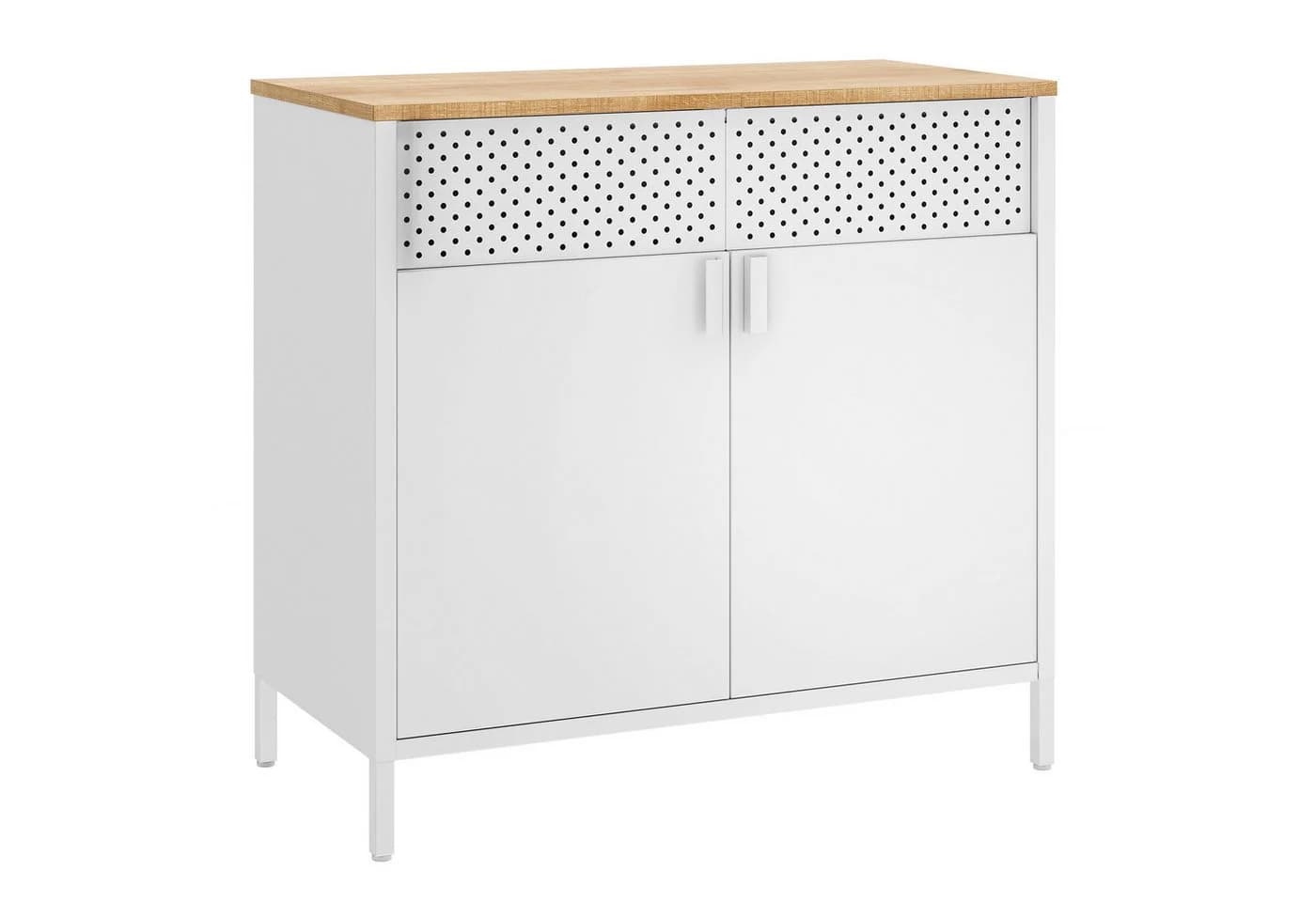 SONGMICS Aktenschrank Küchenschrank Metallschrank mit Doppeltür Stahlgestell - Bild 3