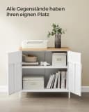 SONGMICS Aktenschrank Küchenschrank Metallschrank mit Doppeltür Stahlgestell Bild 4