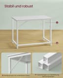 VASAGLE Schreibtisch Computertisch Bürotisch 100 cm Modern Bild 5