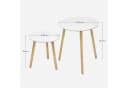 VASAGLE Beistelltisch rund 2er Set Ø 45/35cm Massivholz Bild 4