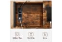 VASAGLE Beistelltisch Steckdosen USB-Anschlüsse Klappbare Tischplatte Vintagebraun Bild 4