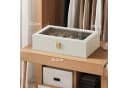 SONGMICS Uhrenbox Schwarz Glasdeckel Samtfutter Bild 1
