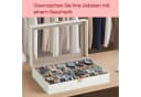 SONGMICS Uhrenbox Schwarz Glasdeckel Samtfutter Bild 2