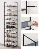 SONGMICS Schuhregal 20 Paar Schuhe Metallgestell 10 Ebenen Bild 4