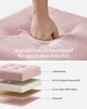 SONGMICS Sitzhocker mit Stauraum, Schuhbank, klappbare Sitztruhe, Fußbank, 38 cm, Pastellrosa Bild 4