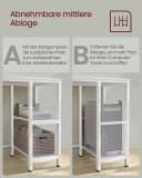 VASAGLE Schreibtisch Computertisch L-förmig 130/138 cm mit 2 Ablagen Bild 4
