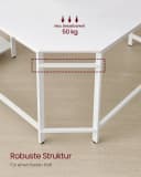 VASAGLE Schreibtisch Computertisch L-förmig 130/138 cm mit 2 Ablagen Bild 5