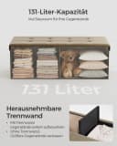 SONGMICS Sitzbank 76/110cm mit Stauraum, klappbare Sitztruhe, Fußbank Bild 5