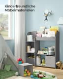 SONGMICS Spielzeugregal Bücherregal Kinder Taubengrau 3-in-1 Bild 3
