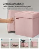 SONGMICS Sitzbank Aufbewahrungsbox 300 kg belastbar Pastellrosa Bild 5