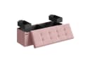 SONGMICS Sitzhocker Aufbewahrungshocker Pastellrosa 110 cm Bild 3