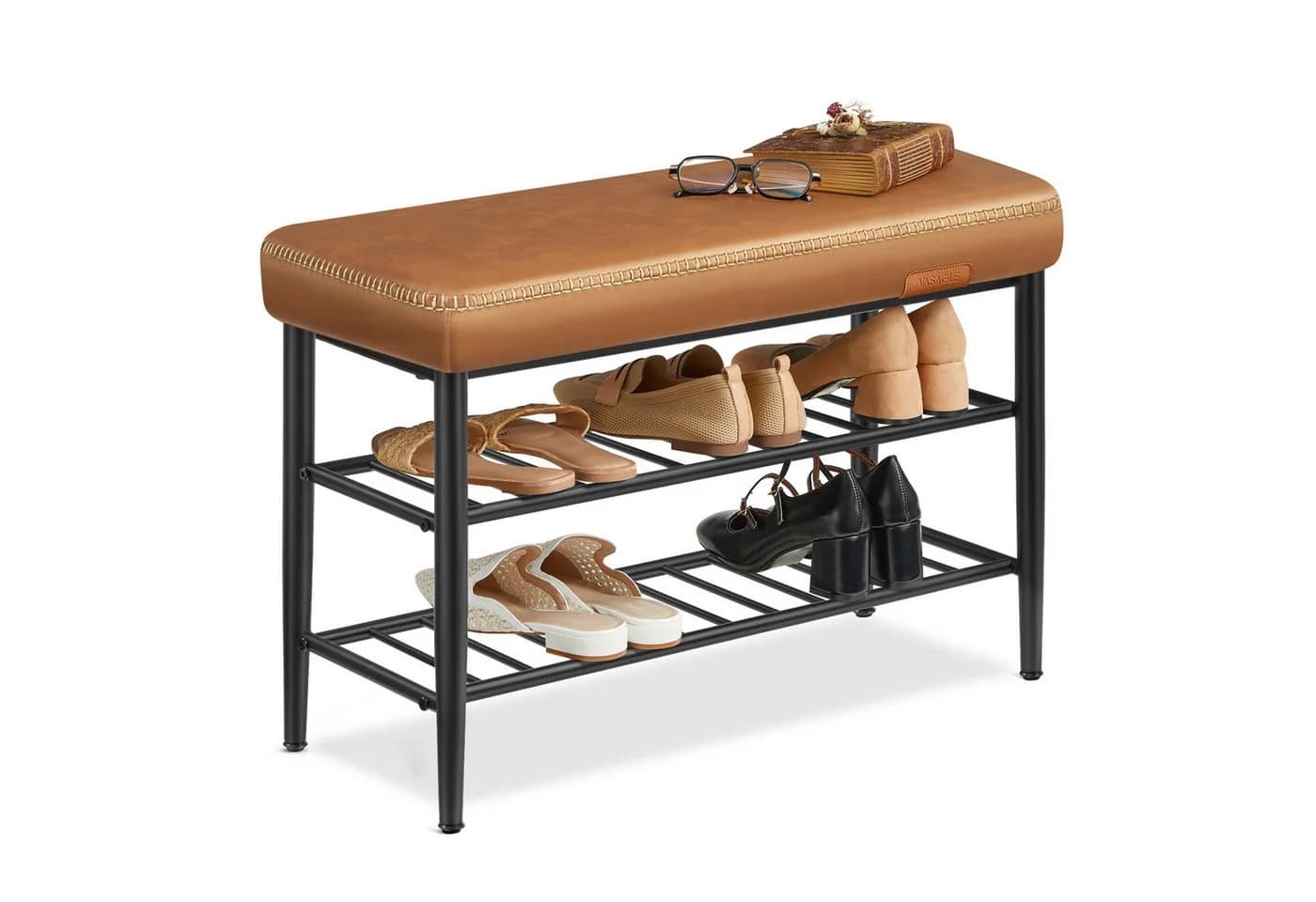 VASAGLE Schuhbank Schuhregal EKHO Series Kunstleder 30 x 100 x 50 cm - Bild 2