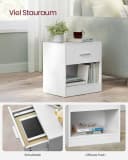 VASAGLE Nachttisch 1-St. mit Schublade, Griff, 28 x 39 x 41 cm Bild 1