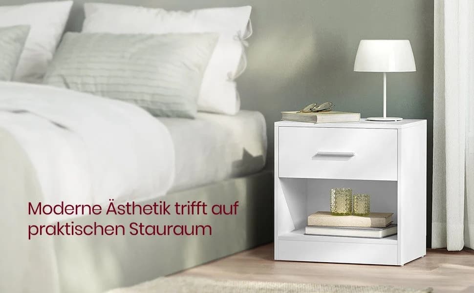 VASAGLE Nachttisch 1-St. mit Schublade, Griff, 28 x 39 x 41 cm - Bild 5