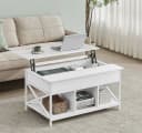 VASAGLE Couchtisch höhenverstellbar versteckter Stauraum 60 x 100/120 x (48-62) cm Bild 2