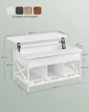 VASAGLE Couchtisch höhenverstellbar versteckter Stauraum 60 x 100/120 x (48-62) cm Bild 3