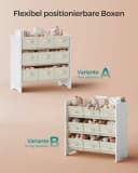 SONGMICS Kinderregal Bücherregal Wolkenweiß mit 9 Aufbewahrungsboxen Bild 5