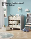 SONGMICS Spielzeugregal Kinderregal Bücherregal 9 Boxen Taubengrau Bild 3