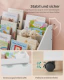 SONGMICS Spielzeugtruhe Bücherregal für Kinder, Kinderregal, Spielzeugregal, mit 3 Regalebenen, auf Rollen Bild 3