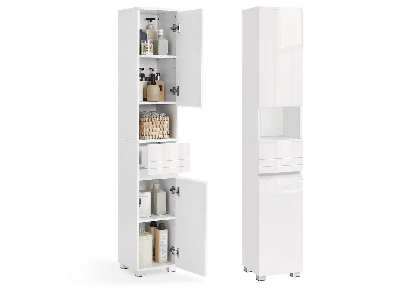 VASAGLE Badezimmerschrank Wolkenweiß MDF - Bild 2