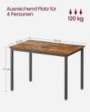 VASAGLE Esstisch Esszimmertisch Küchentisch 110 cm für 4 Personen Bild 3