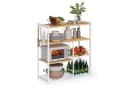 VASAGLE Küchenregal Standregal 6 Haken 35x80x95 cm Eichenfarben-Weiß Bild 2