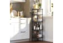 SONGMICS Badregal Standregal Schwarz-Transparent 5 PP-Platten Bild 1