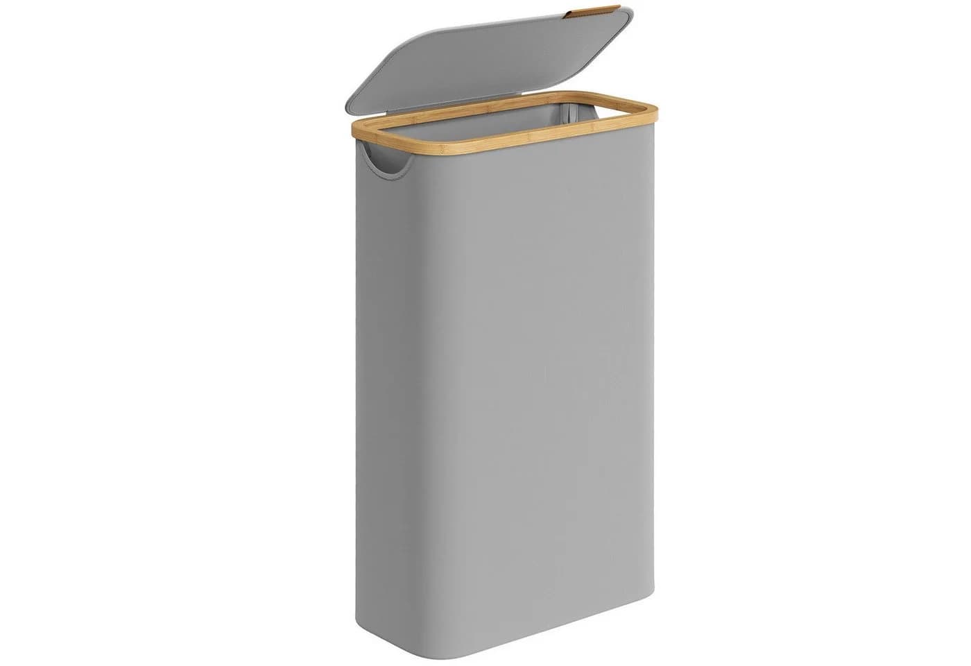 SONGMICS Wäschekorb 65 L mit Deckel und Bambusgriffen - Bild 2