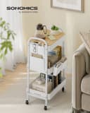 SONGMICS Beistellwagen Rollwagen Küchenwagen Servierwagen 45x30x77cm Wohnzimmer Bild 1