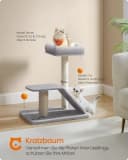 FEANDREA Kratzbaum mit Liegefläche, multifunktionaler Katzenbaum mit Plattform Bild 1