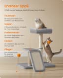 FEANDREA Kratzbaum mit Liegefläche, multifunktionaler Katzenbaum mit Plattform Bild 3
