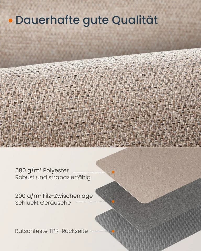 SONGMICS HOME Sisalteppich Wohnzimmerteppich 5 mm Jute-Optik Braun - Bild 5