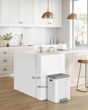 SONGMICS Mülleimer 30L Mülltrennsystem Softclose Deckel Stahl Bild 3