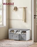 Multifunktionales Kinderregal mit Sitzbank und Schuh-Organizer Bild 1