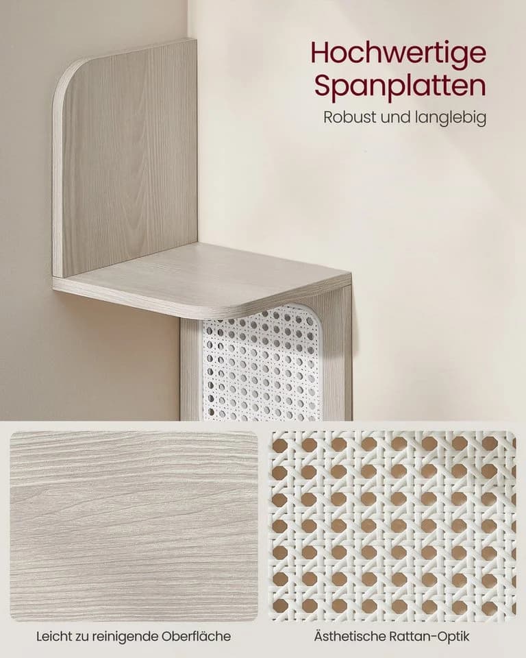 VASAGLE Eckregal 5 Ebenen Schweberegal Wandregal Beige - Bild 5