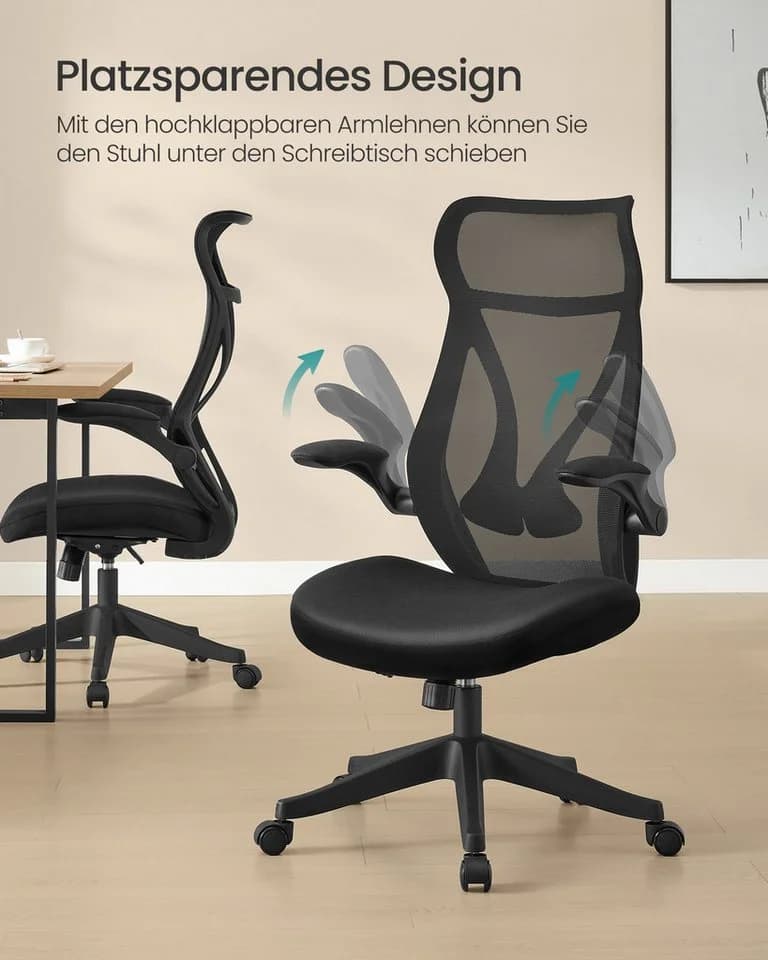SONGMICS Bürostuhl Schreibtischstuhl Ergonomisch Schwarz - Bild 4