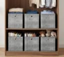SONGMICS Aufbewahrungsbox 6er Set Sandbeige Vliesstoff mit Griff Bild 2