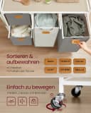 VASAGLE Wäschesortierer 150 L Beige/Grau Bild 4