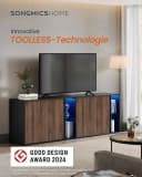 SONGMICS HOME Sideboard Aufbewahrungsschrank mit Beleuchtung, Werkzeuglose Montage Bild 4