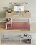 VASAGLE Schreibtisch Computertisch 140cm mit 2 Ablagen Modern Bild 3