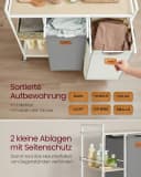 VASAGLE Wäschesortierer 100 L Beige/Grau Bild 4