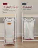 VASAGLE Wäschesortierer 100 L Beige/Grau Bild 5