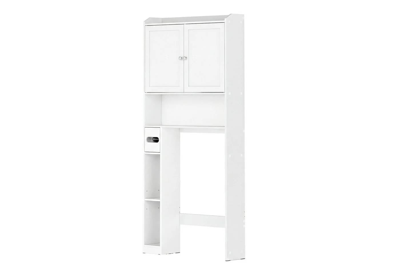 VASAGLE Badregal Toilettenregal mit Schiebetür Wolkenweiß - Bild 5