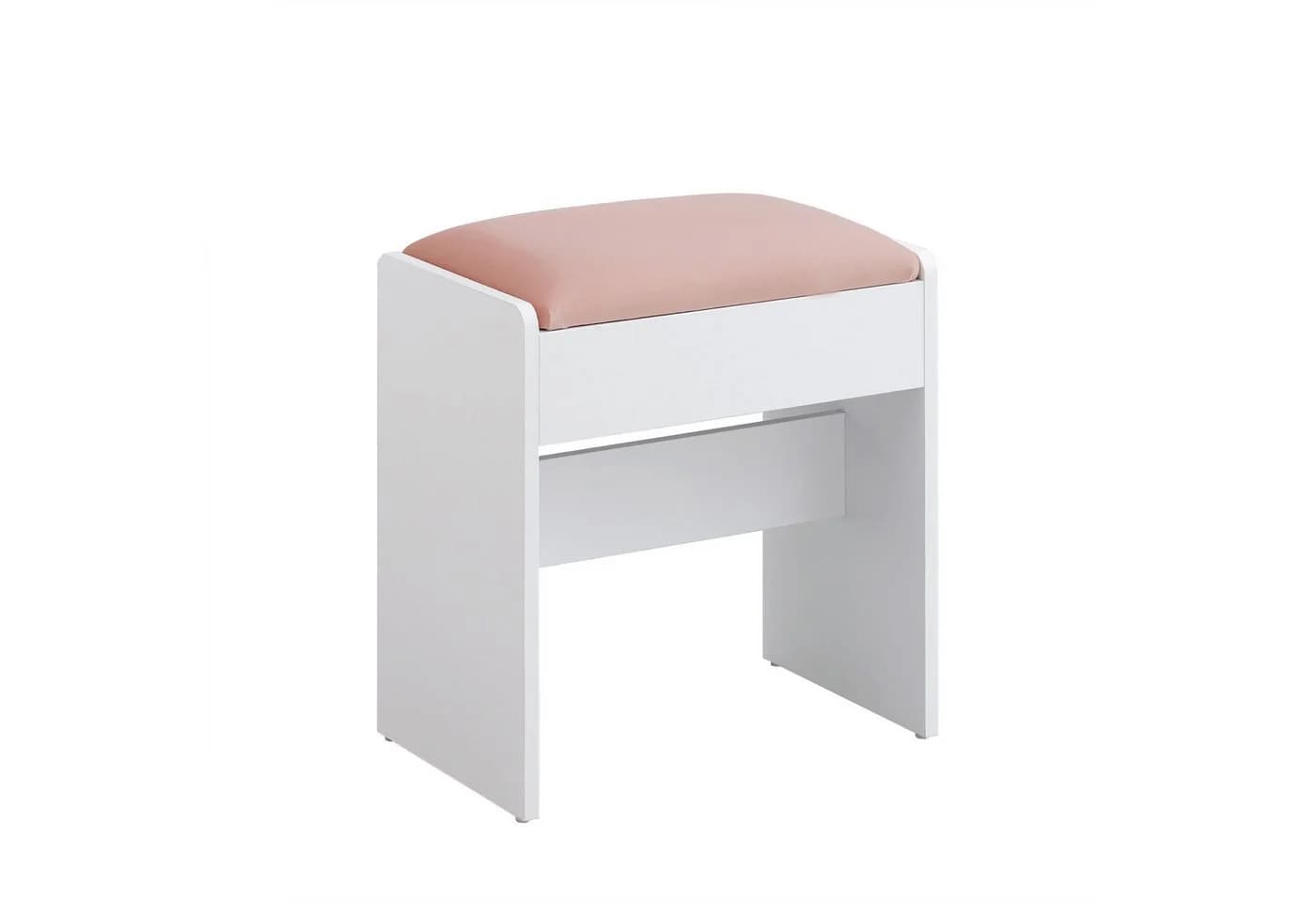 VASAGLE Schminktischhocker Mattweiß-Pastellrosa mit rutschfesten Fußpads - Bild 2